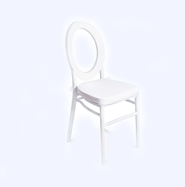 All white O Back chair